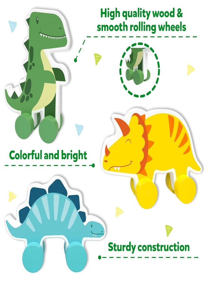 Skillmatics Wooden Dinosaur Toys on Wheels, Imaginative Play for Toddlers, Educational Gifts for Infants 9 Months to 3 Years - Image 4